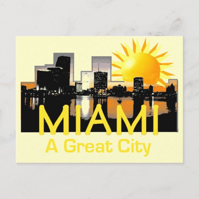 MIAMI Great City Postcard Postkarte (Vorderseite)