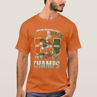 Miami Hurricanes back to back 2025 friend T-Shirt
