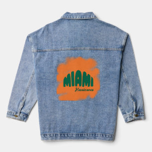 Miami Hurricanes Spieltags-Denimjacke Jeansjacke