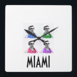 ~Miami Izzy~ MIAMI VICE IZZY POP ART WALLCLOCK! Quadratische Wanduhr<br><div class="desc">~Miami Izzy~ MIAMI VICE IZZY POP ART WALLCLOCK, KÜMMERN SIE!</div>