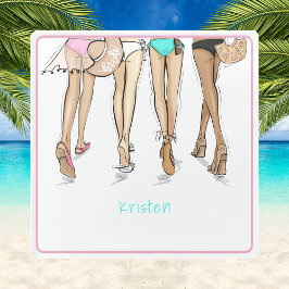 Miami Junggeselinnen-Abschied Weekend Bikini Custo Glasuntersetzer