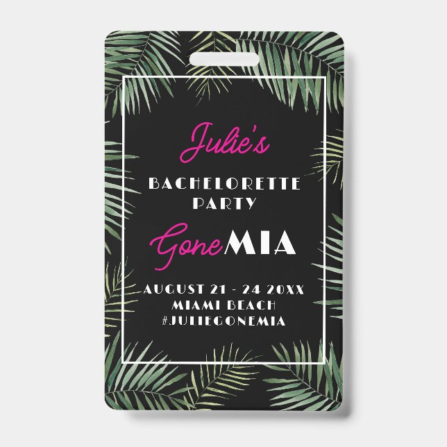 Miami Junggesellinnen-Party: Kauf der Braut einen  Ausweis (Vorderseite)