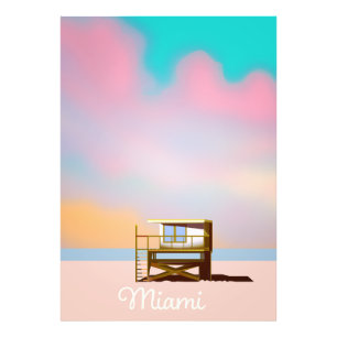 Miami Lifeguard Travel Poster