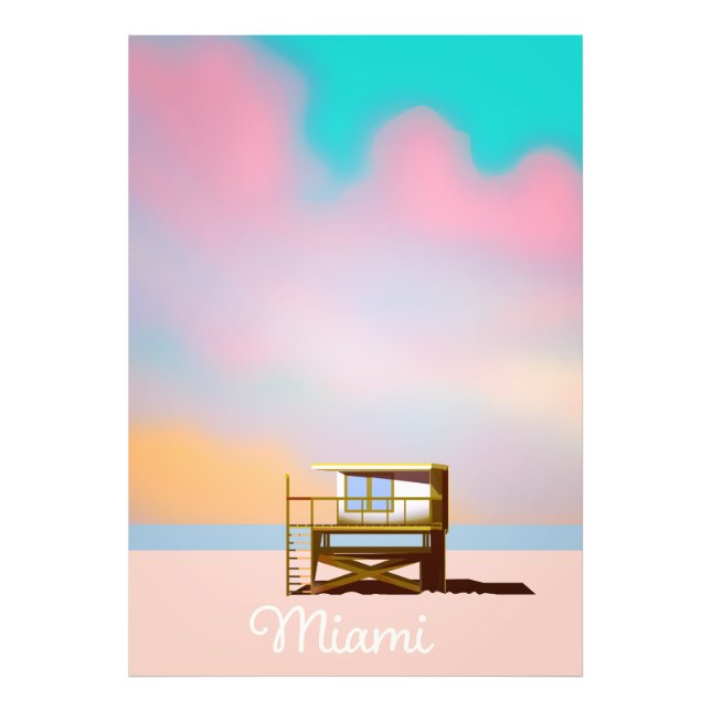 Miami Lifeguard Travel Poster (Vorne)