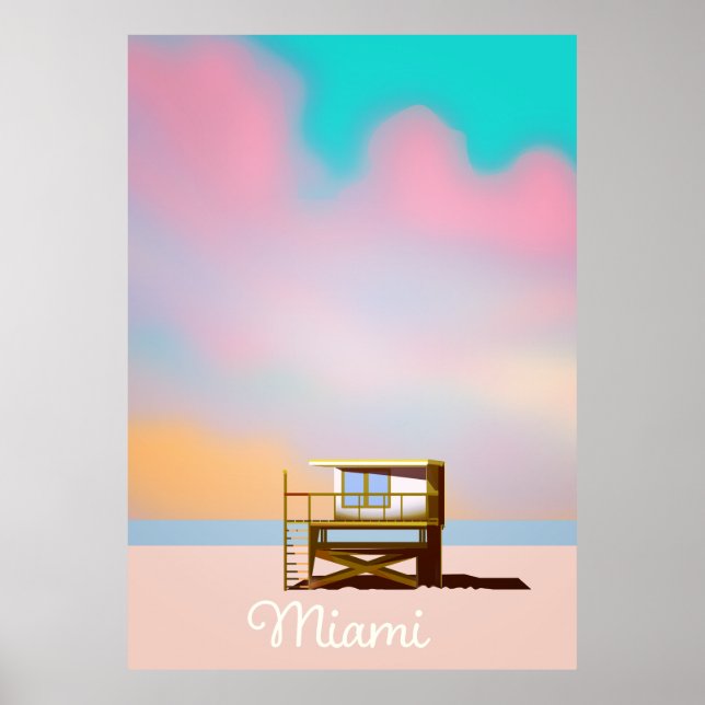 Miami Lifeguard Travel Poster (Vorne)