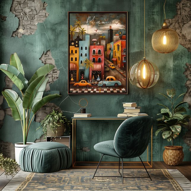 Miami: Magic City - Whimsical Art  Poster (Von Creator hochgeladen)
