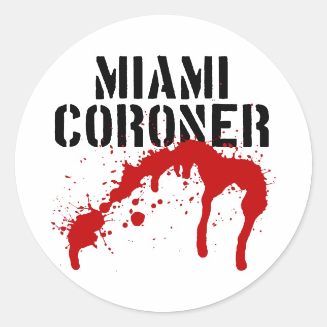 Miami Metro PD Coroner Runder Aufkleber (Vorderseite)