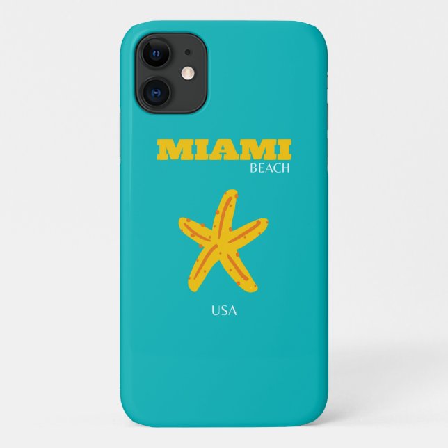 Miami, Miami Beach, Preppy Room, Travel Art, Retro Case-Mate iPhone Hülle (Rückseite)