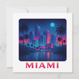 Miami Moonrise - Neon Skyline Karte