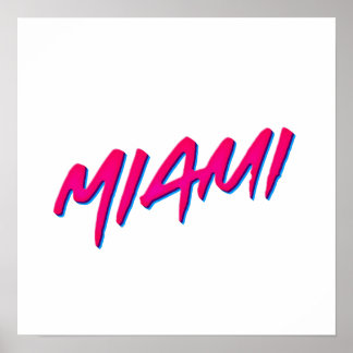 Miami Neon Colors New Retro Style Minimalismus Poster