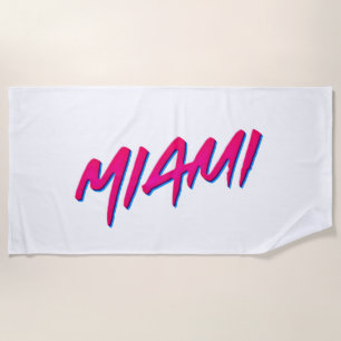 Miami Neon Colors New Retro Style Minimalismus Strandtuch