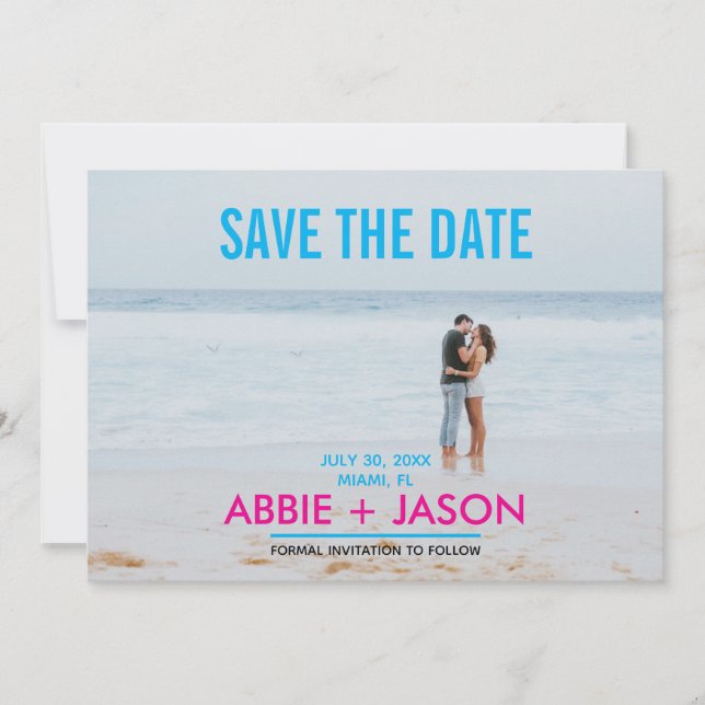 Miami Nights Foto Save The Date (Vorderseite)