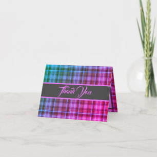 Miami Nights Kariert Danke Note Card
