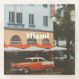 Miami Ocean Drive Reiseandenken Glasuntersetzer