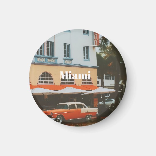 Miami Ocean Drive Reiseandenken Magnet (Vorne)