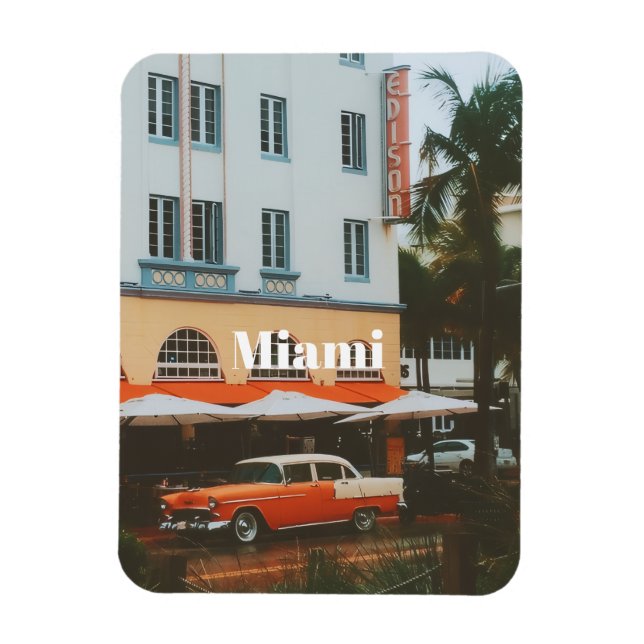 Miami Ocean Drive Reiseandenken Magnet (Vertikal)