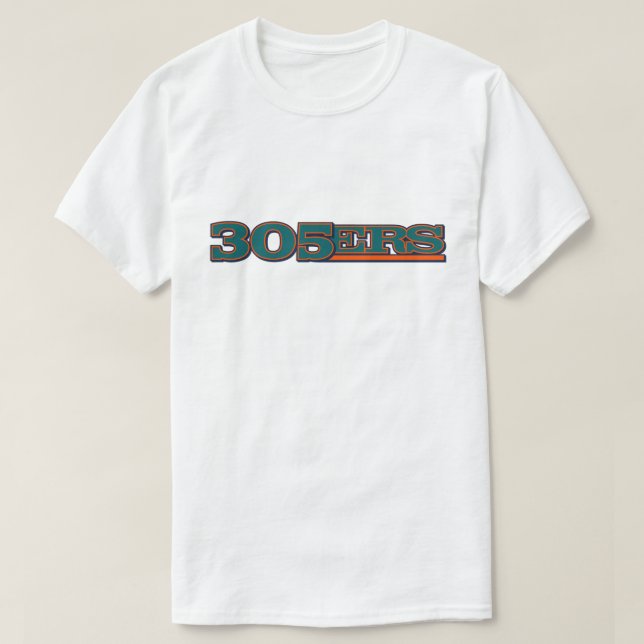 (Miami-Ortsnetzkennzahl) T - Shirt 305ers (Design vorne)