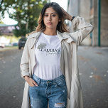 Miami Palm Individuelle Name Bride Junggeselinnen- T-Shirt<br><div class="desc">Lass der Braut, die zu sein scheint auf ihren Junggeselinnen-Abschied mit einem maßgeschneiderten Miami Palm Bride T - Shirt! Dieses stilvolle Shirt ist für Tag und Nacht perfekt und bietet eine große Auswahl an Aktivitäten. Erstellen Sie Ihr eigenes, einzigartiges Design, um es für Sie und Ihr Party zu einem besonderen...</div>