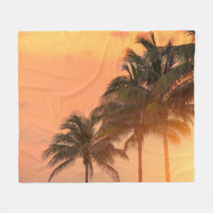 Miami-Palmen Fleecedecke