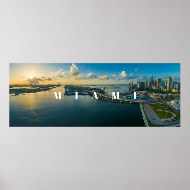 Miami Panorama Foto Poster (Vorne)