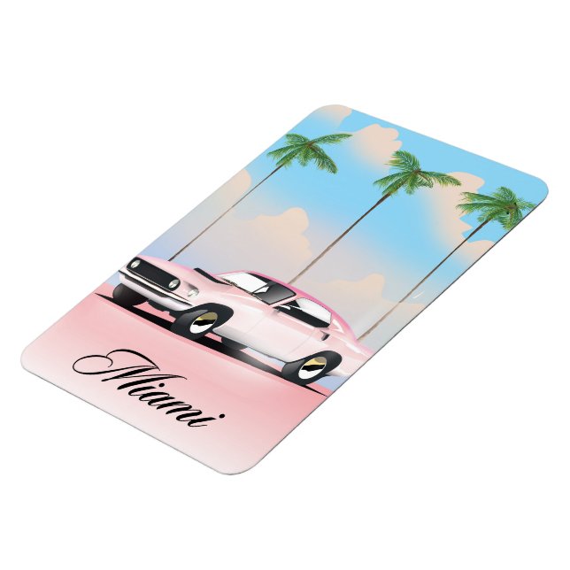 Miami Pink Sunset Magnet (Linke Seite)