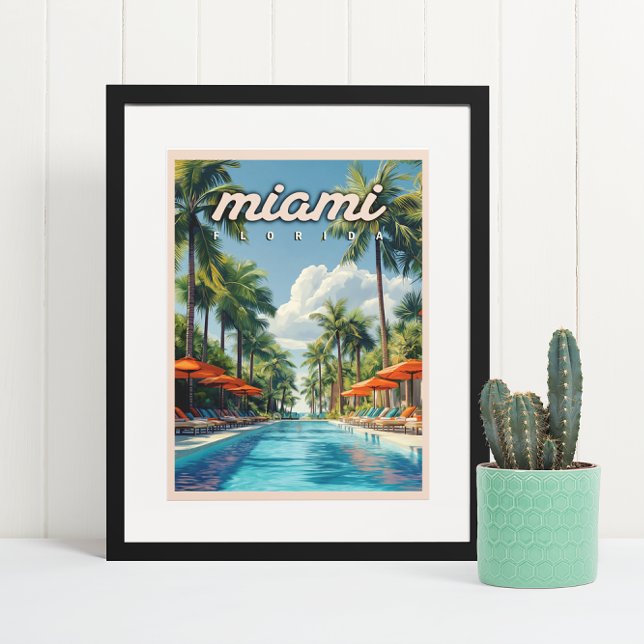 Miami Pool Vintag Poster (Von Creator hochgeladen)