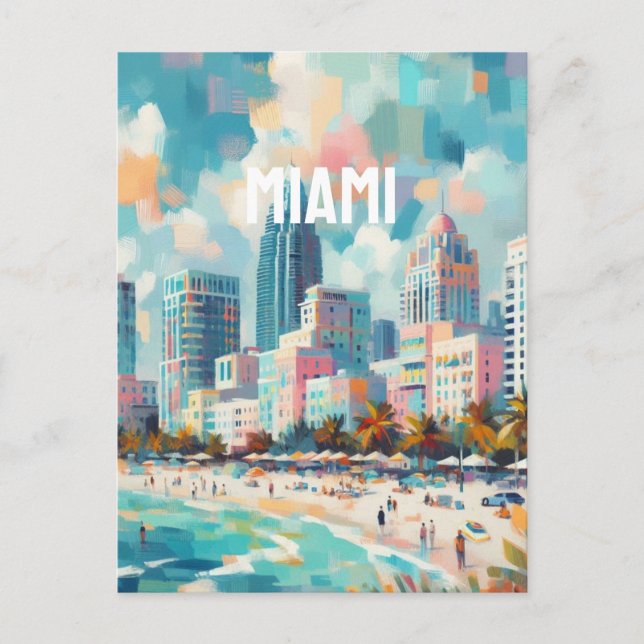 Miami Postkarte (Vorderseite)