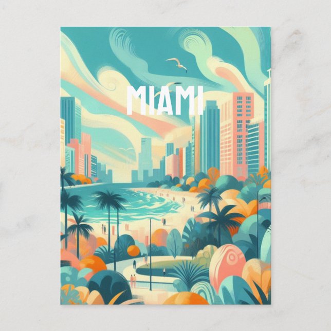 Miami Postkarte (Vorderseite)