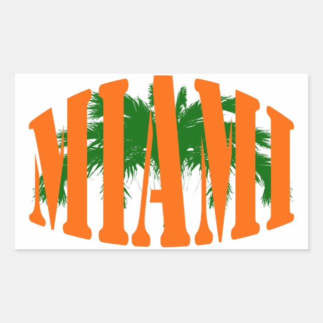 Miami Rechteckiger Aufkleber (Vorderseite)