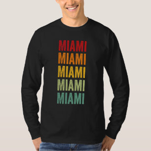 Miami Regenbogen Wiederholung Miami Stadt T-Shirt