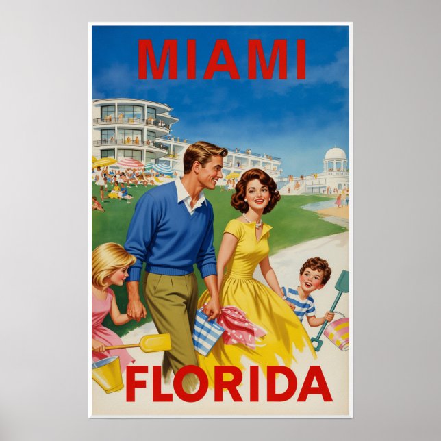 Miami-Reiseplakat  Poster (Vorne)