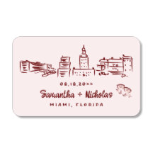 Miami Retro Doodle Sketch | GASTGESCHENK HOCHZEIT