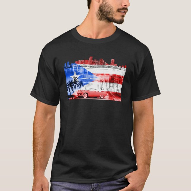 Miami Rican Boricua Miami Dade Landkreis Puerto Ri T-Shirt (Vorderseite)