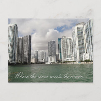 Miami River Postcard Postkarte