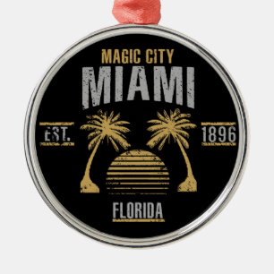 Miami Silbernes Ornament