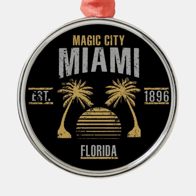 Miami Silbernes Ornament (Vorne)