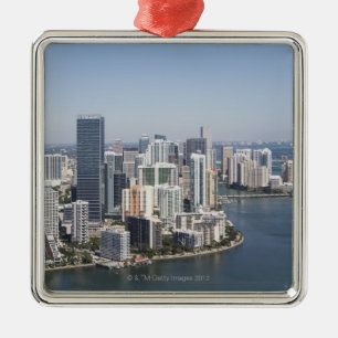 Miami-Skyline 3 Ornament Aus Metall