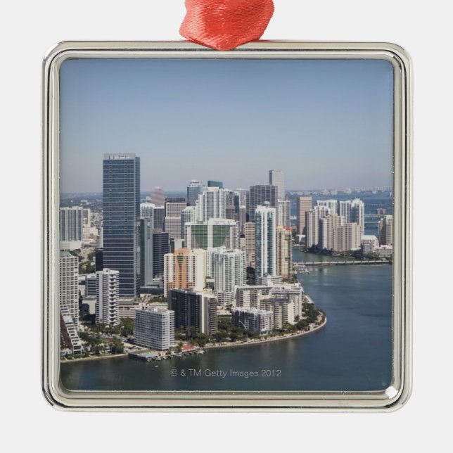 Miami-Skyline 3 Ornament Aus Metall (Vorne)