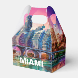 Miami-Skyline Abstract Art Geschenkschachtel