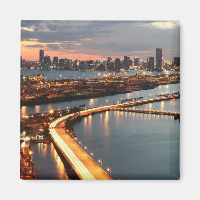 Miami Skyline Magnet (Vorne)
