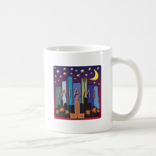 Miami-Skyline-Mega- Farbe Tasse (Rechts)