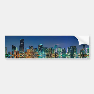 Miami-Skyline-Panorama Autoaufkleber