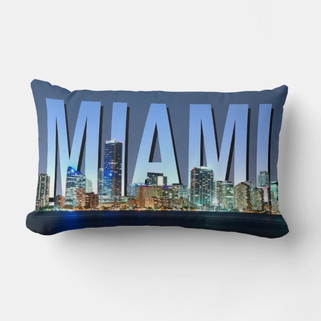 Miami-Skyline-Panorama Lendenkissen (Vorderseite)