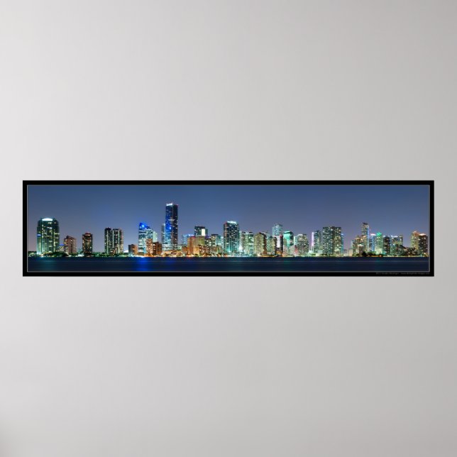 Miami Skyline Panorama Poster (Vorne)