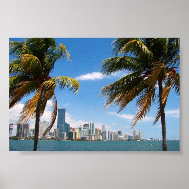 Miami Skyline Poster (Vorne)