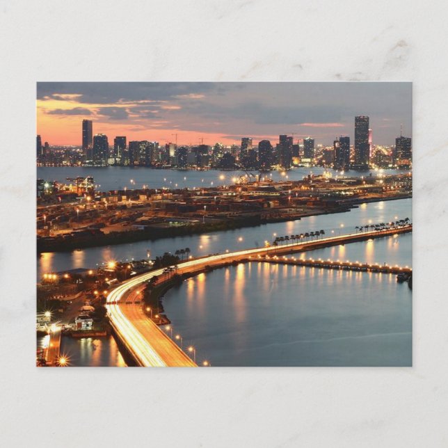 Miami Skyline Postkarte (Vorderseite)