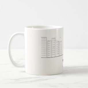 Miami-Skyline-Tasse – Florida Line Art Kaffeetasse