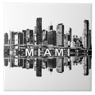 Miami, Skyline von Florida Fliese
