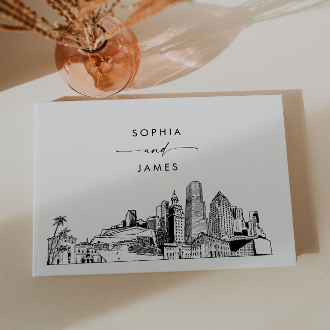 Miami Skyline Wedding Guest Book Gästebuch (Von Creator hochgeladen)