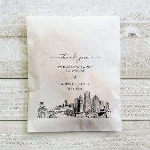Miami Skyline Wedding Vielen Dank für Ihre Unterst Geschenktütchen